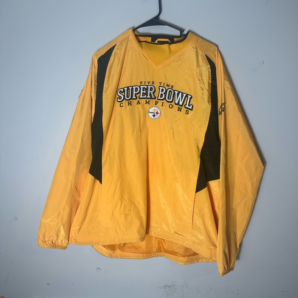 Reebok Yellow and Black Super Bowl Champions Jersey